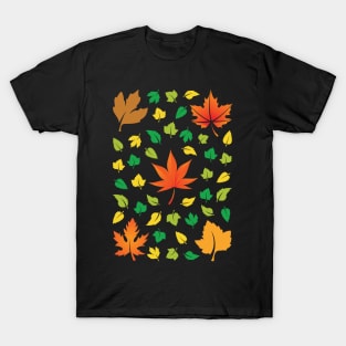 Natural Momiji Leaf Pattern T-Shirt